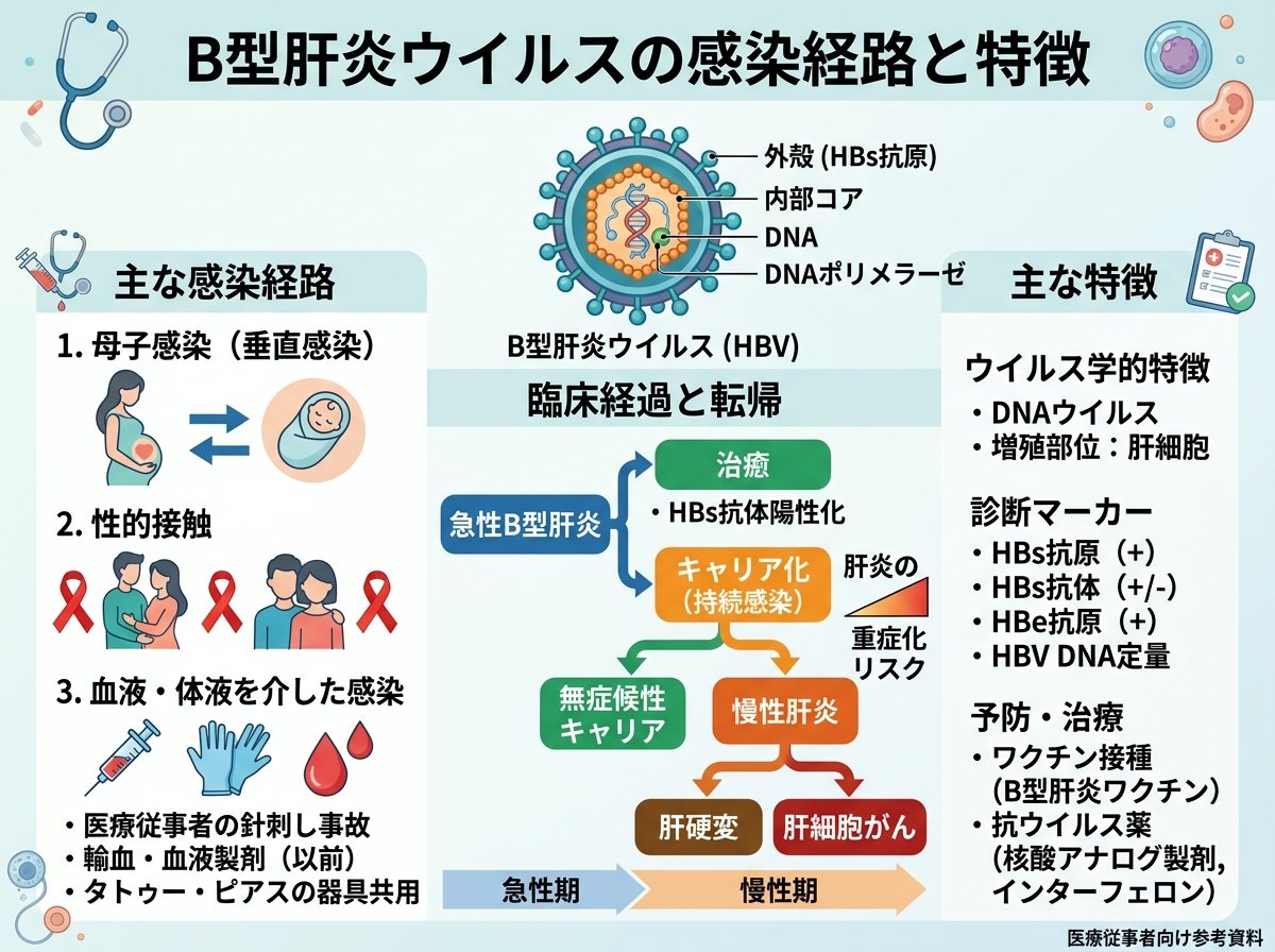 B型肝炎ウイルスの感染経路と特徴