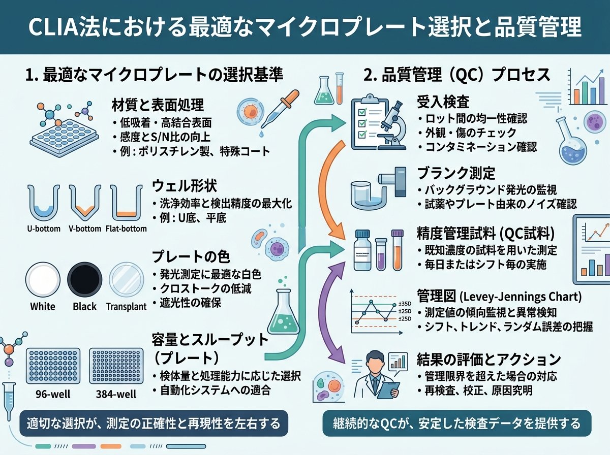 CLIA法における最適なマイクロプレート選択と品質管理