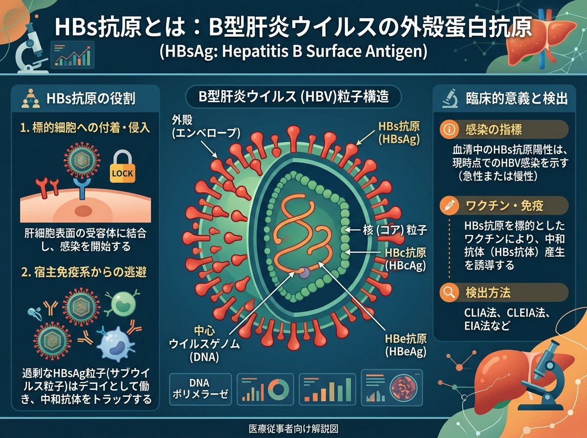 HBs抗原とは：B型肝炎ウイルスの外殻蛋白抗原