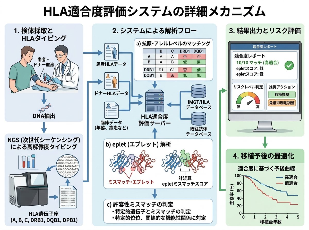 HLA適合度評価システムの詳細メカニズム