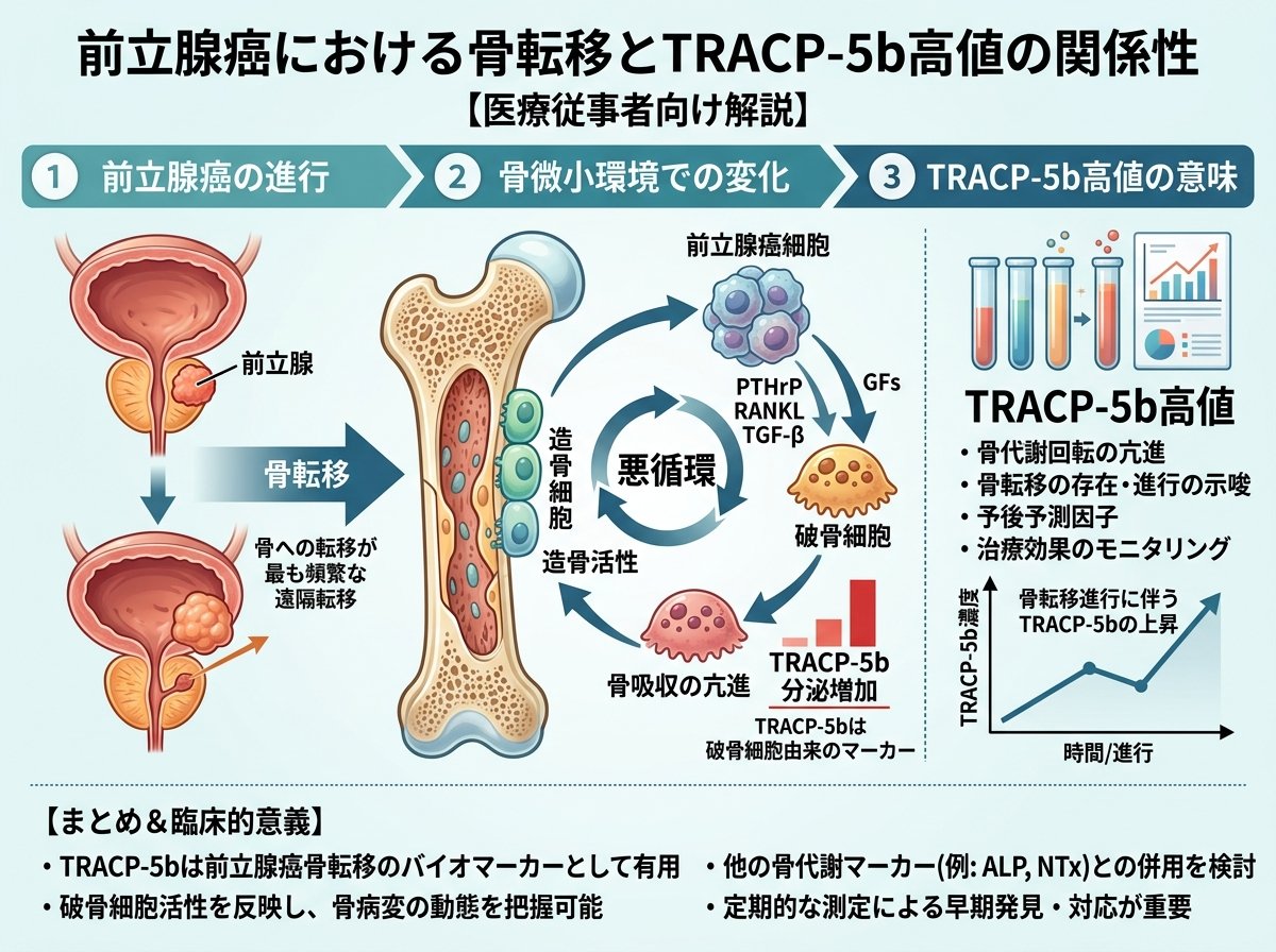 前立腺癌における骨転移とTRACP-5b高値の関係性