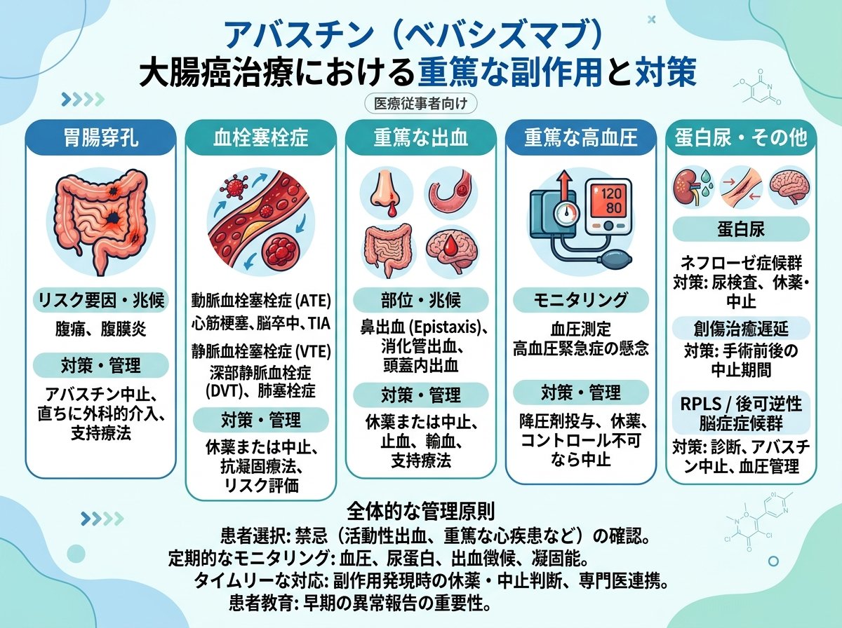 アバスチン大腸癌治療における重篤副作用と対策