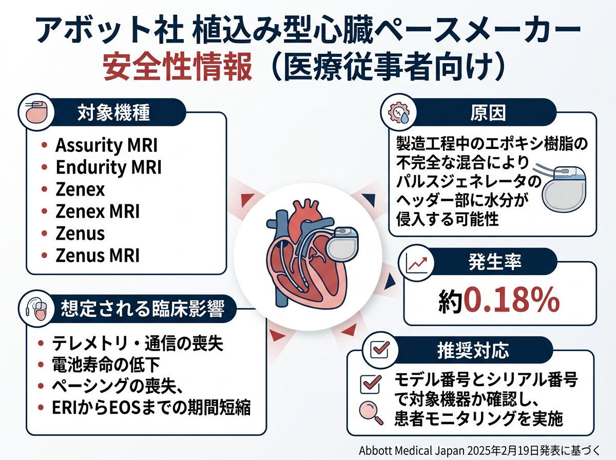 アボット ペースメーカー安全性情報