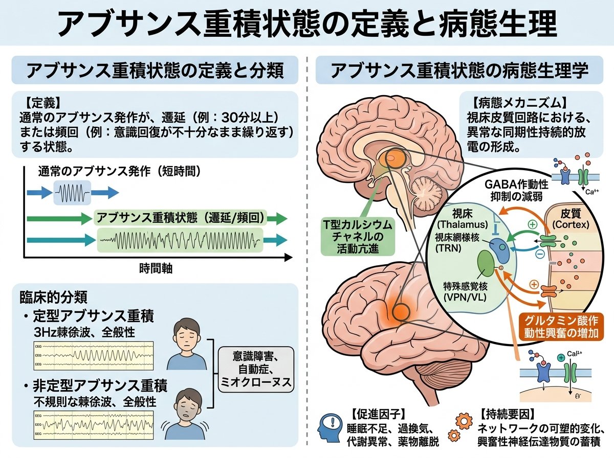 アブサンス重積状態の定義と病態生理