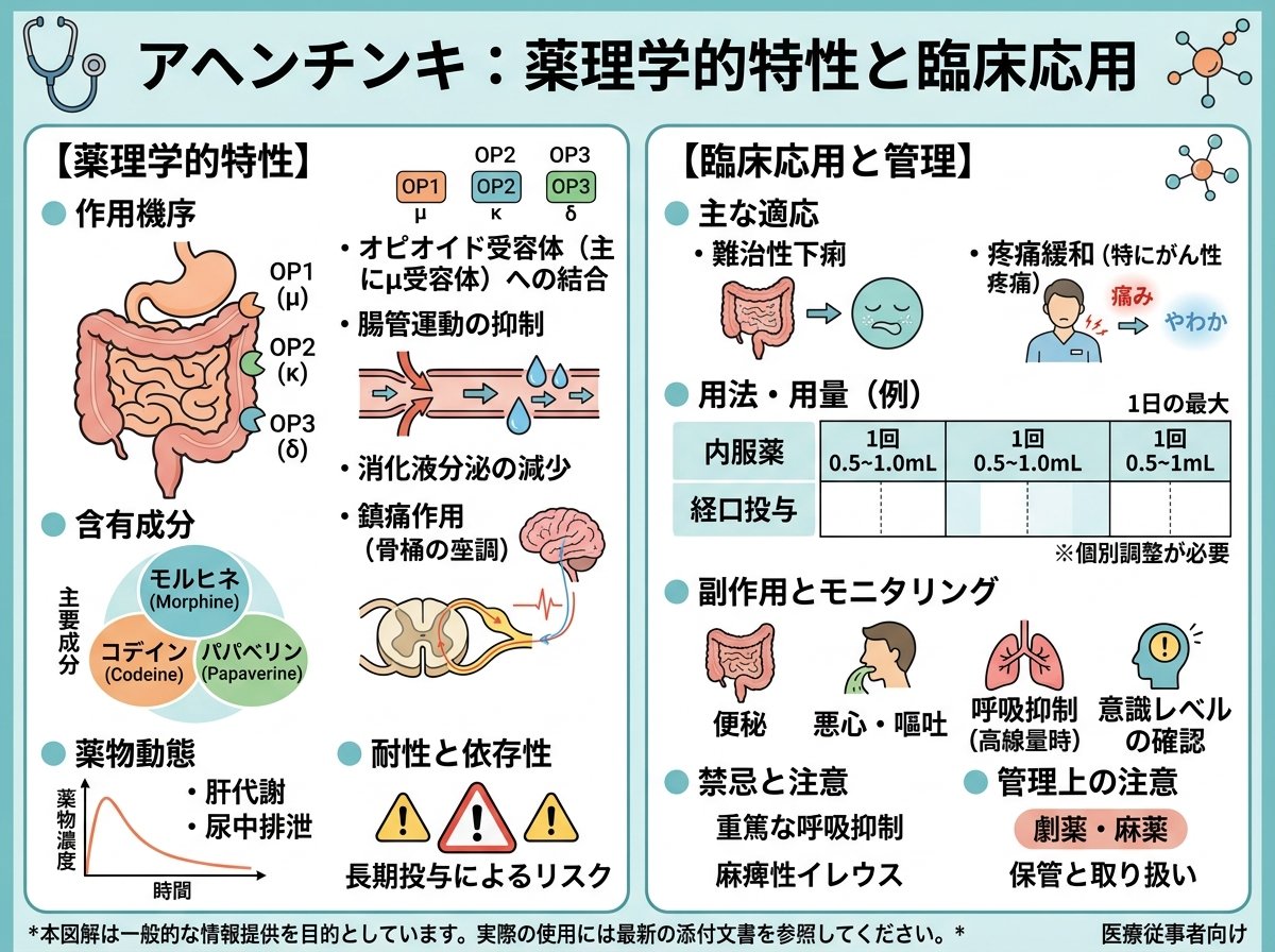 アヘンチンキ薬理学的特性と臨床応用