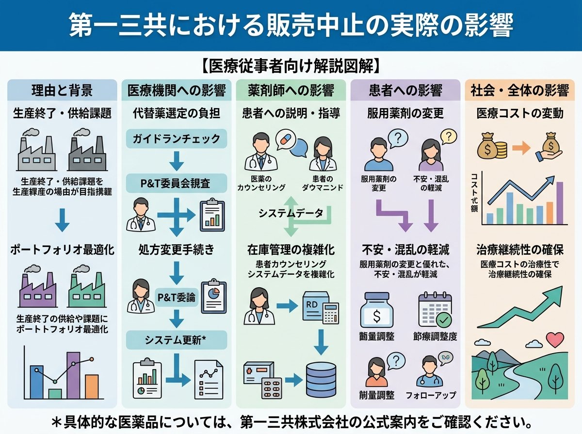 第一三共における販売中止の実際の影響