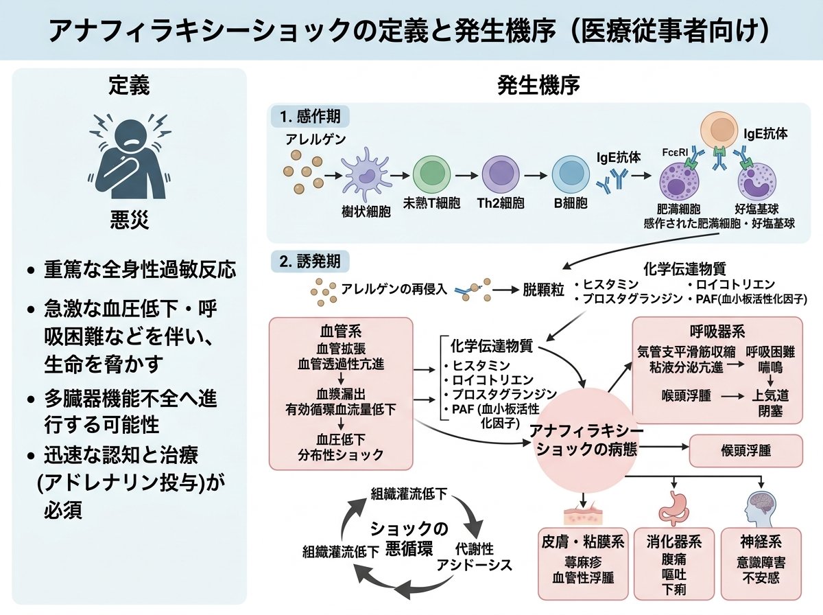 アナフィラキシーショックの定義と発生機序
