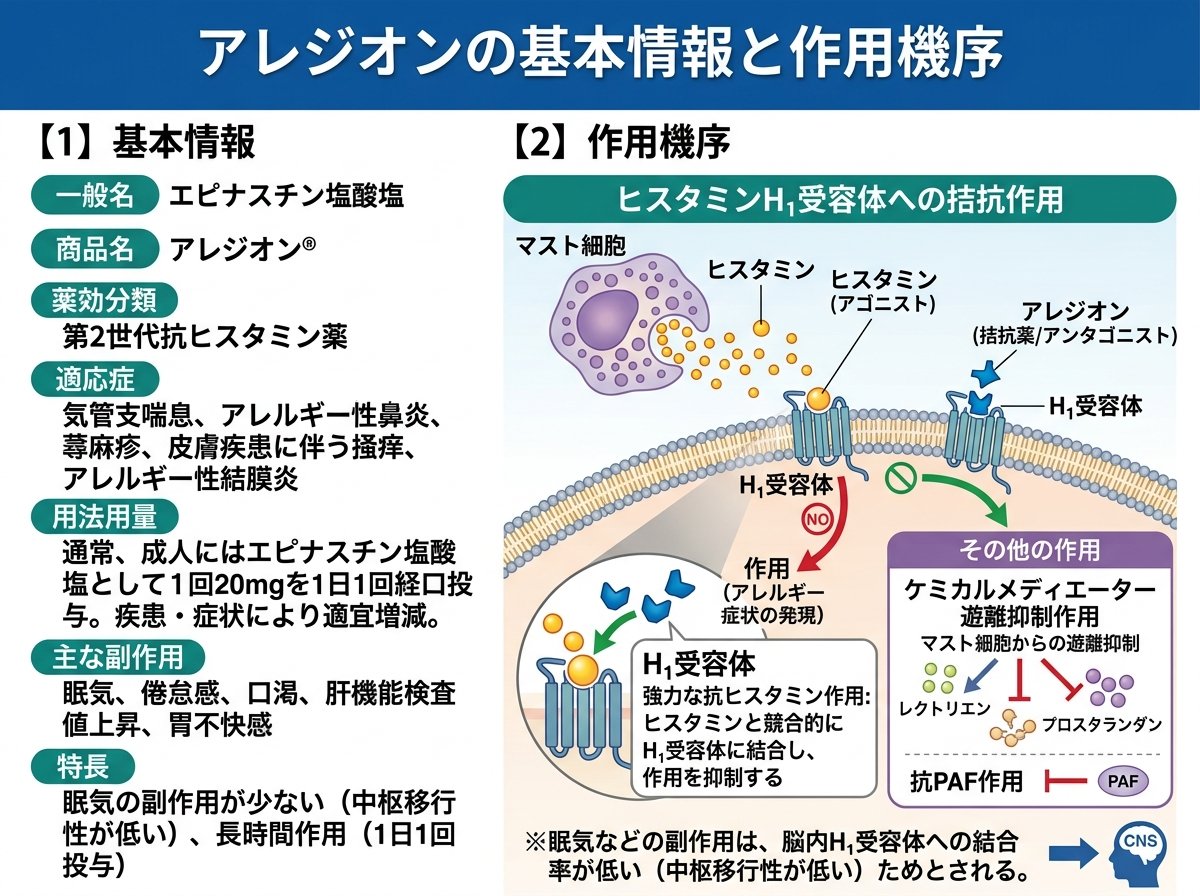 アレジオンの基本情報と作用機序
