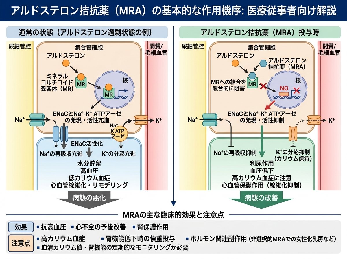 アルドステロン拮抗薬とは何か：MRAの基本的な作用機序