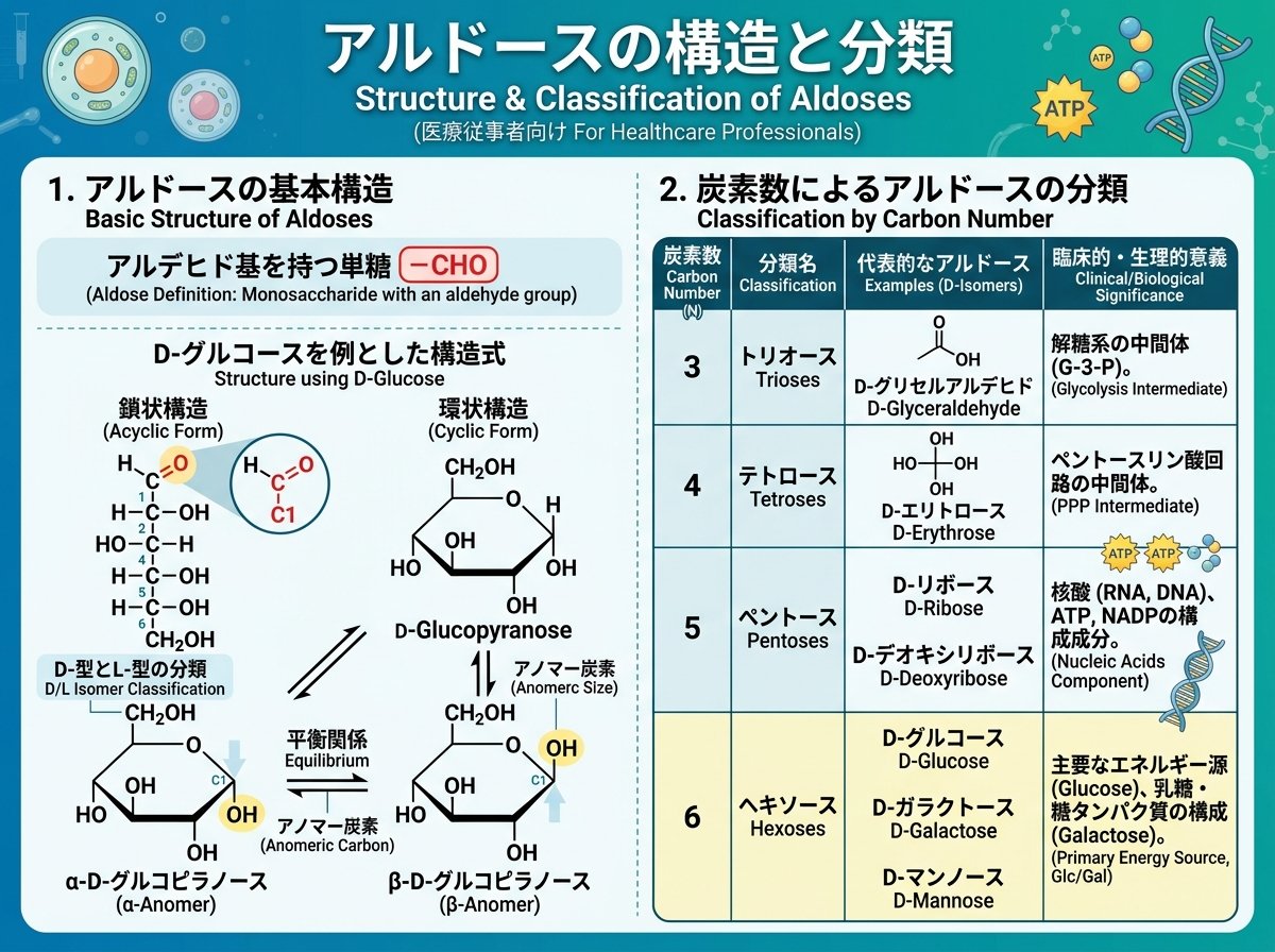 アルドースの構造と分類
