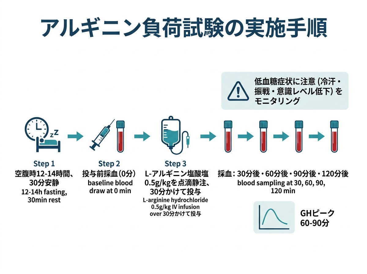 アルギニン負荷試験の具体的な実施手順