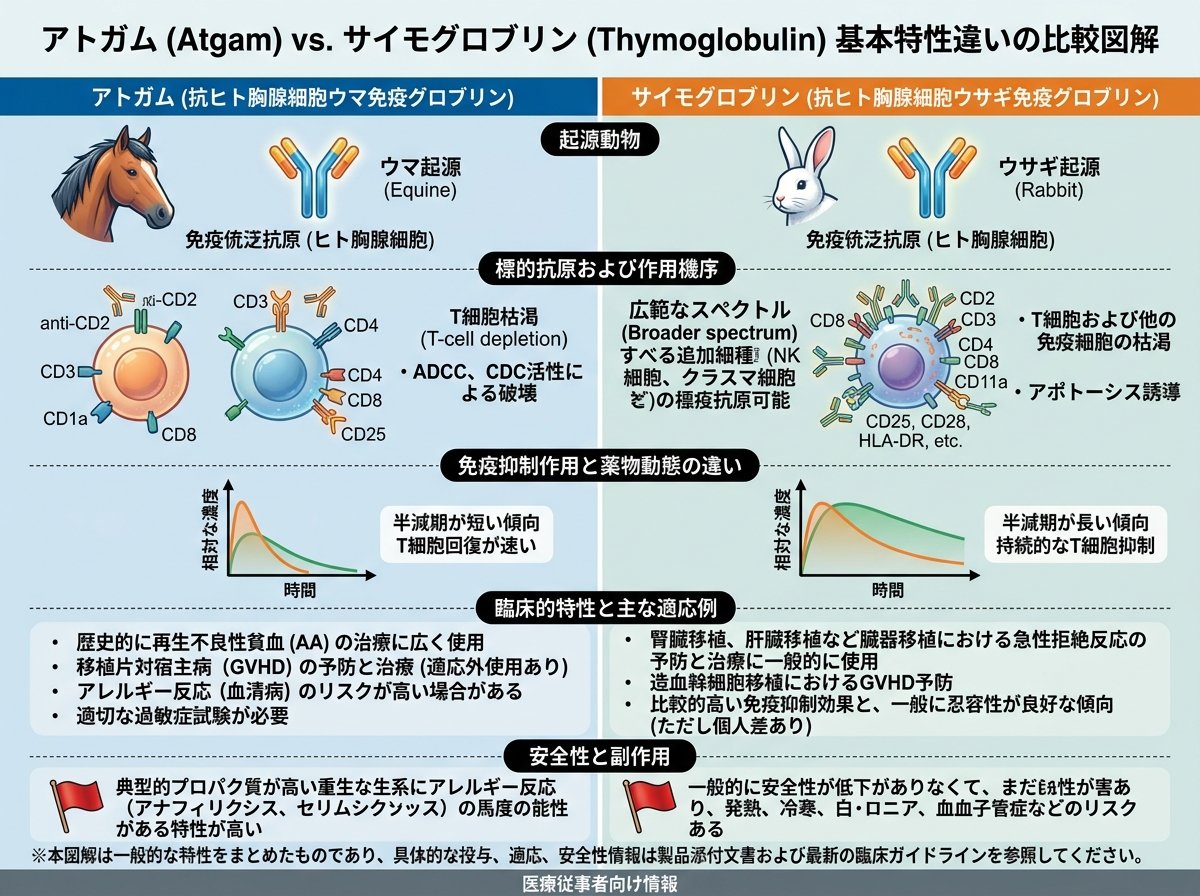 アトガム サイモグロブリン基本特性違い