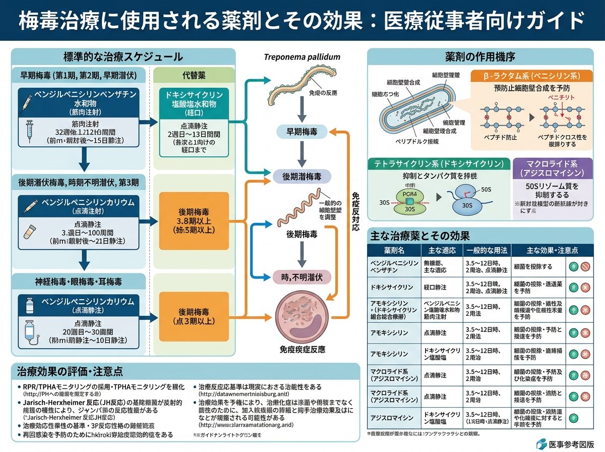 梅毒治療に使用される薬剤とその効果