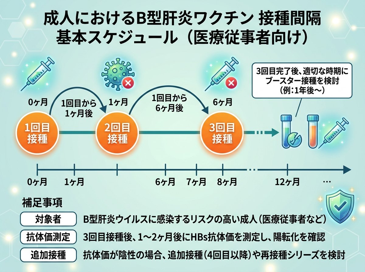 b型肝炎ワクチン 接種間隔 大人の基本スケジュール