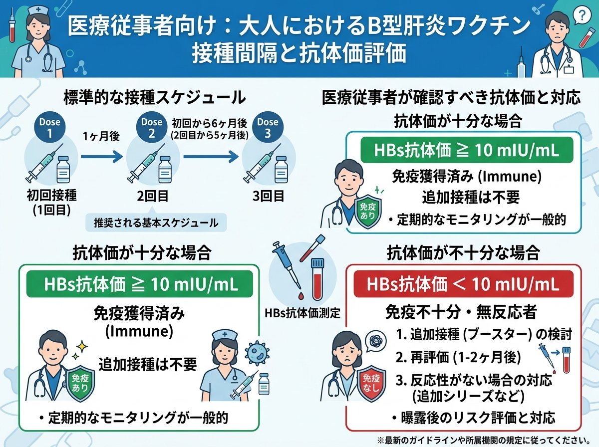b型肝炎ワクチン 接種間隔 大人で医療従事者が見るべき抗体