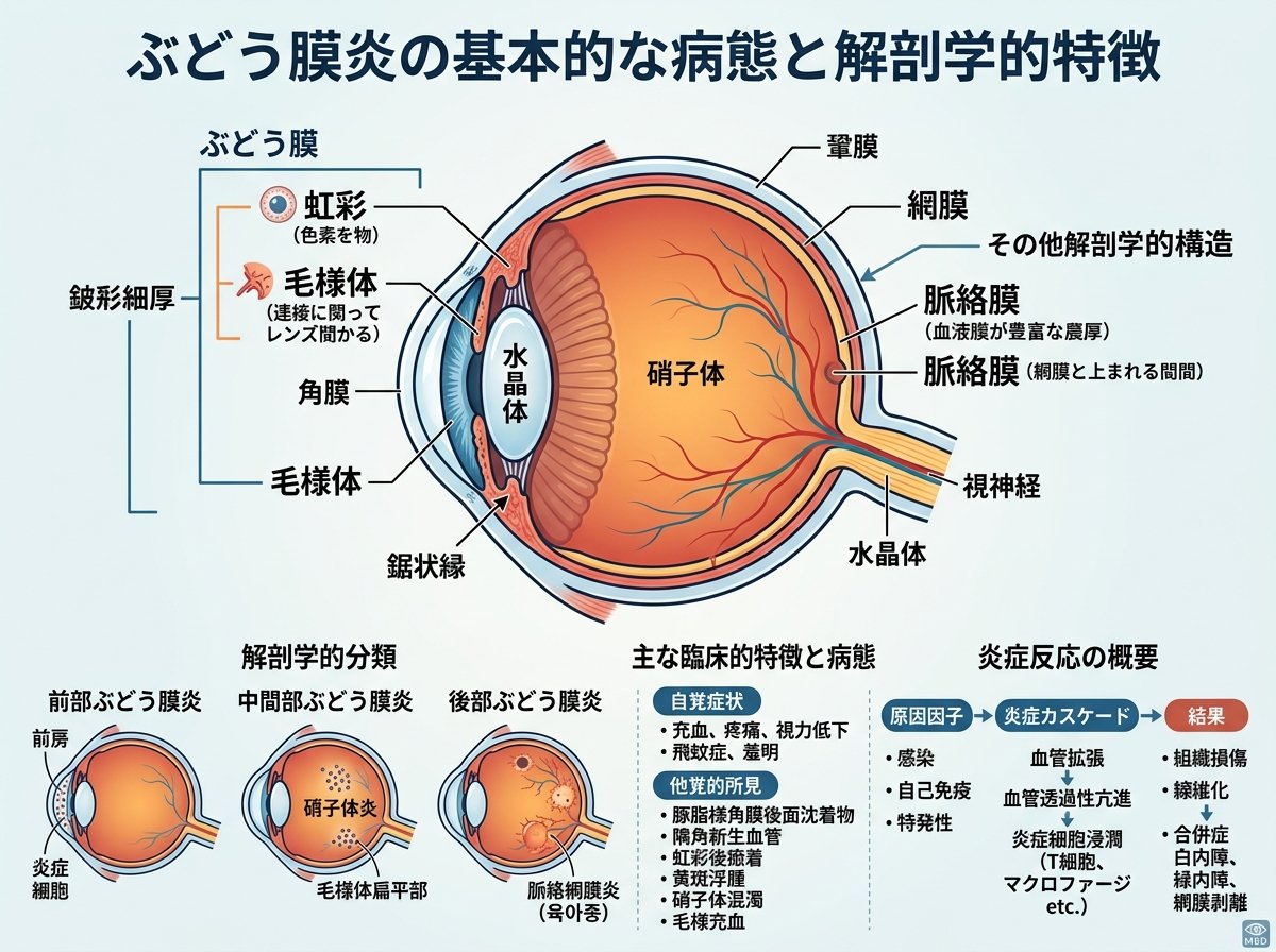 ぶどう膜炎の基本的な病態と解剖学的特徴
