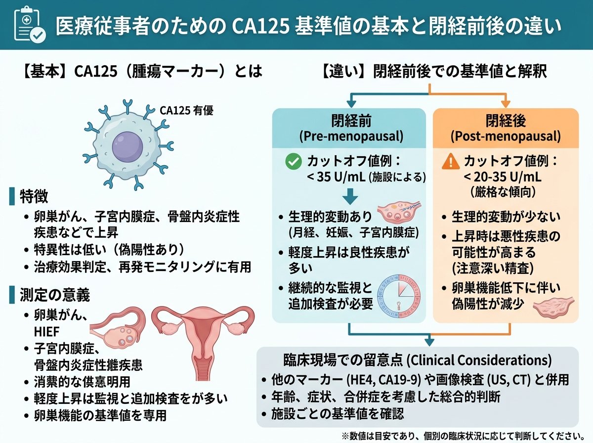 CA125 基準値の基本と閉経前後の違い