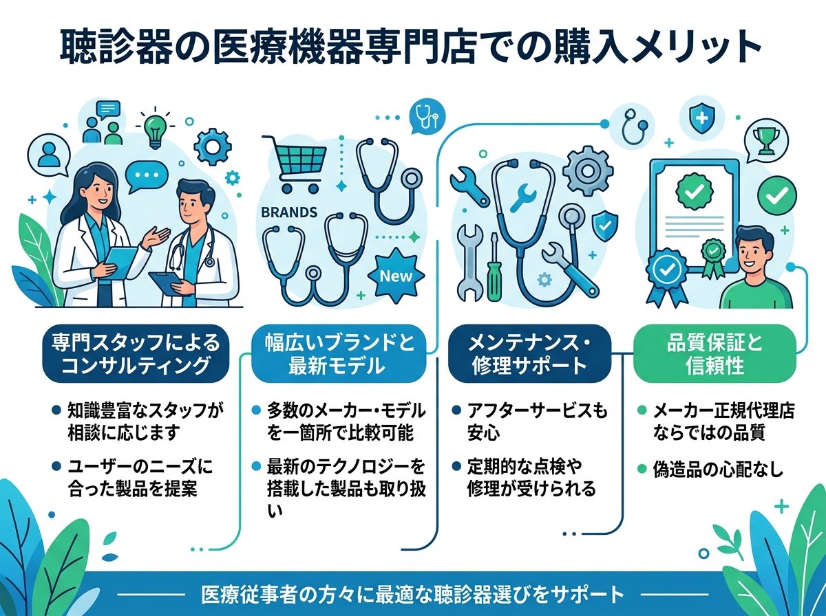 聴診器の医療機器専門店での購入メリット