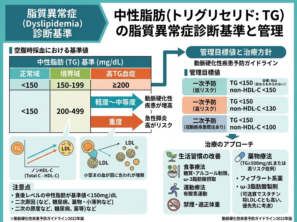 中性脂肪の脂質異常症診断基準