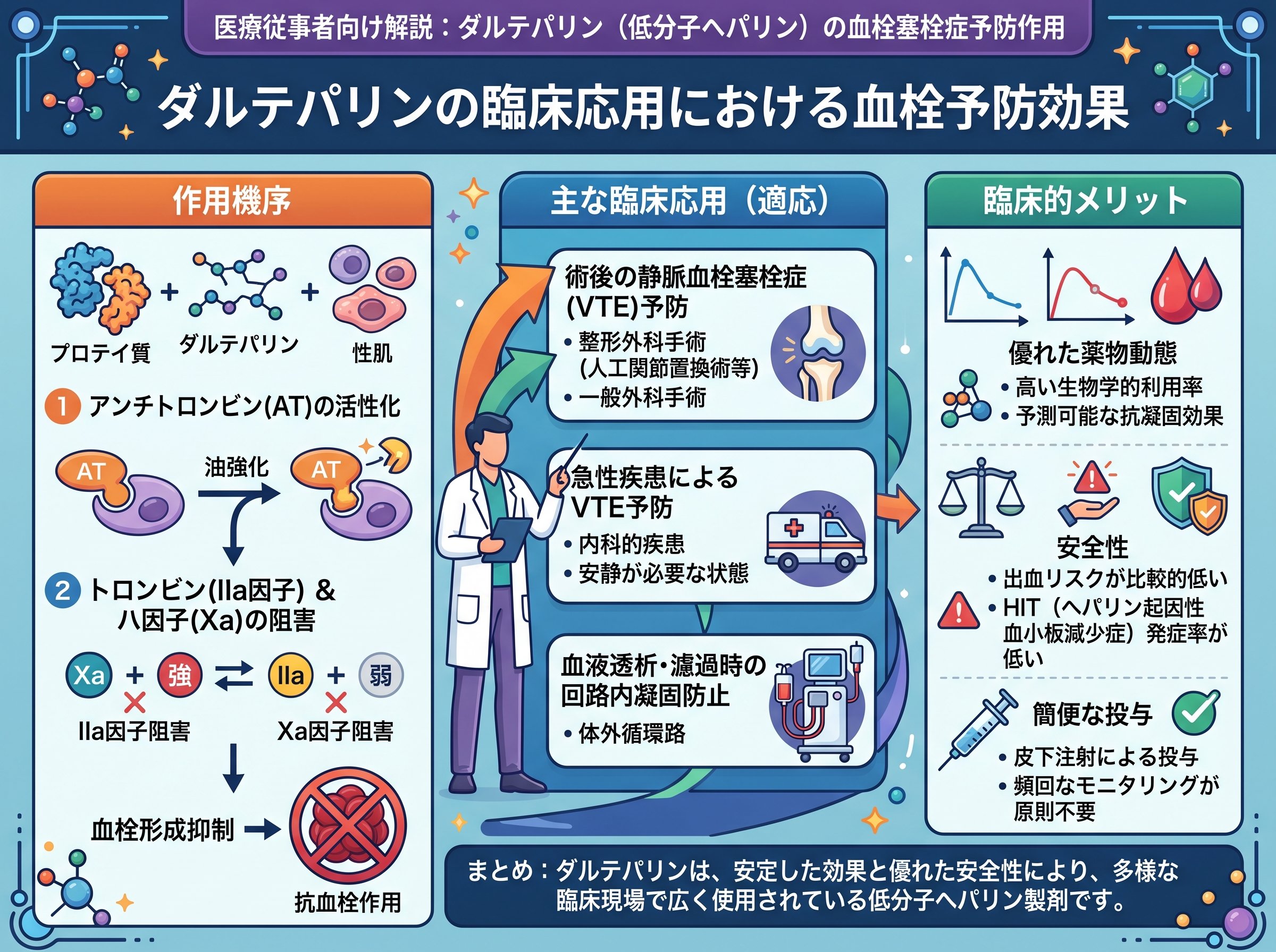 ダルテパリンの臨床応用における血栓予防効果