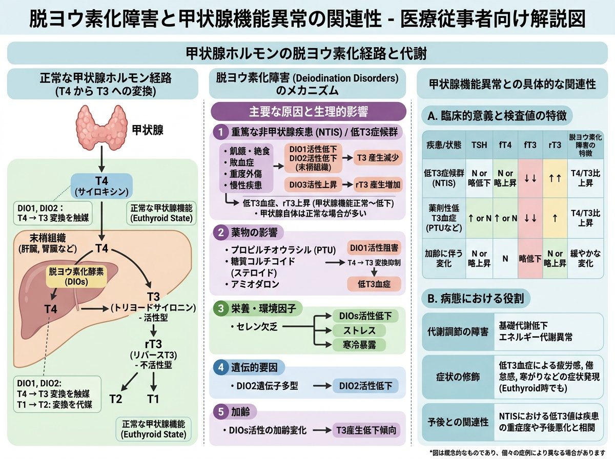 脱ヨウ素化障害と甲状腺機能異常の関連性