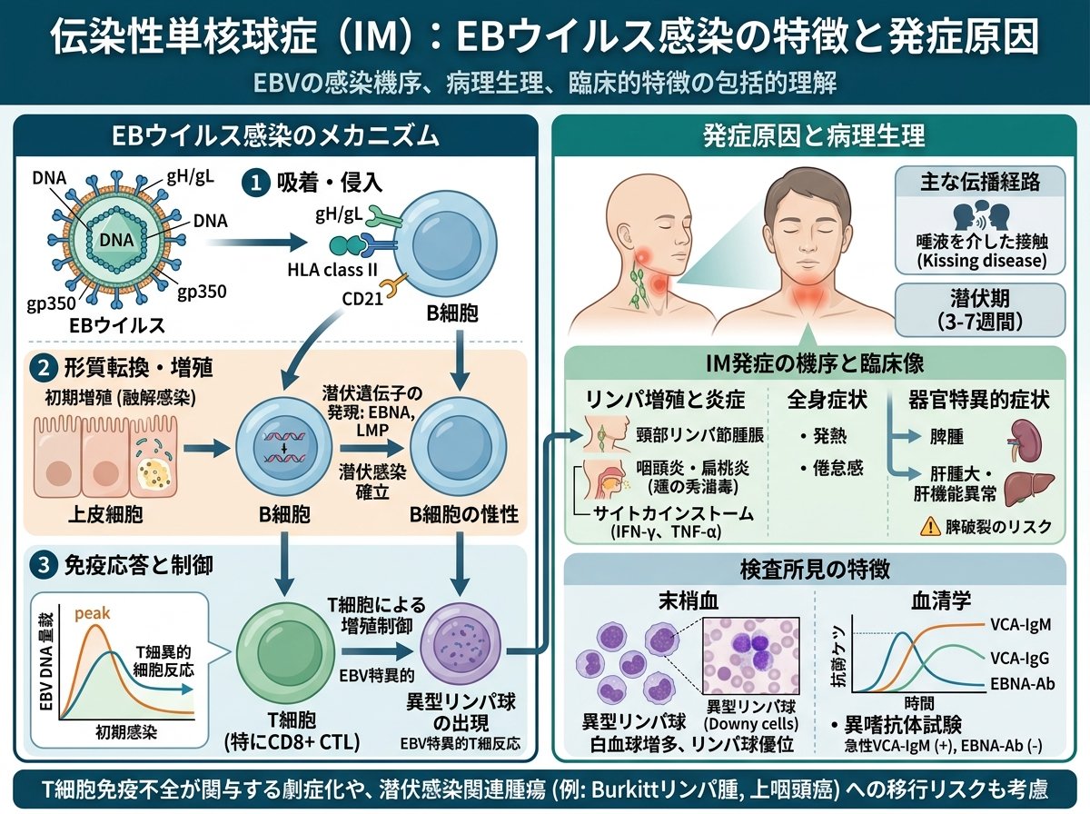 伝染性単核球症とは:EBウイルス感染の特徴と発症原因