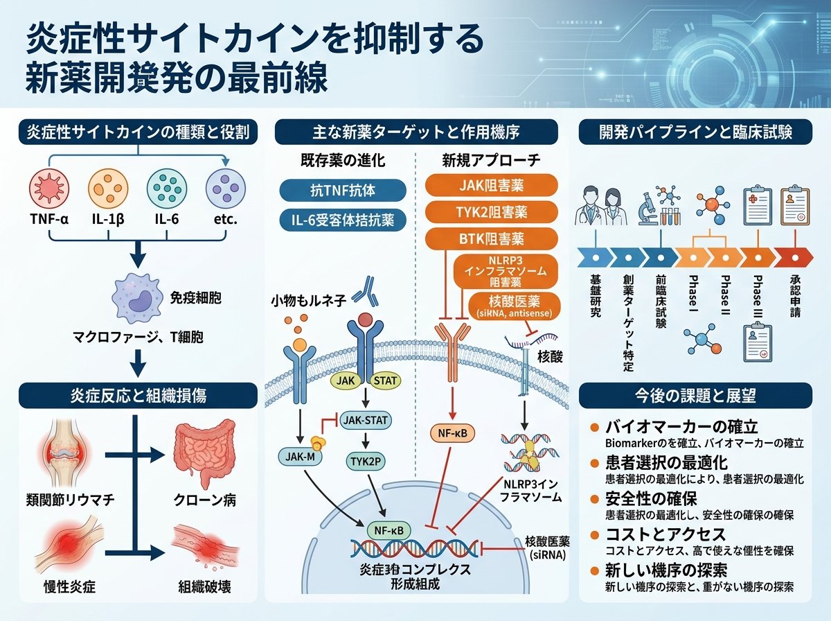 炎症性サイトカインを抑制する新薬開発の最前線