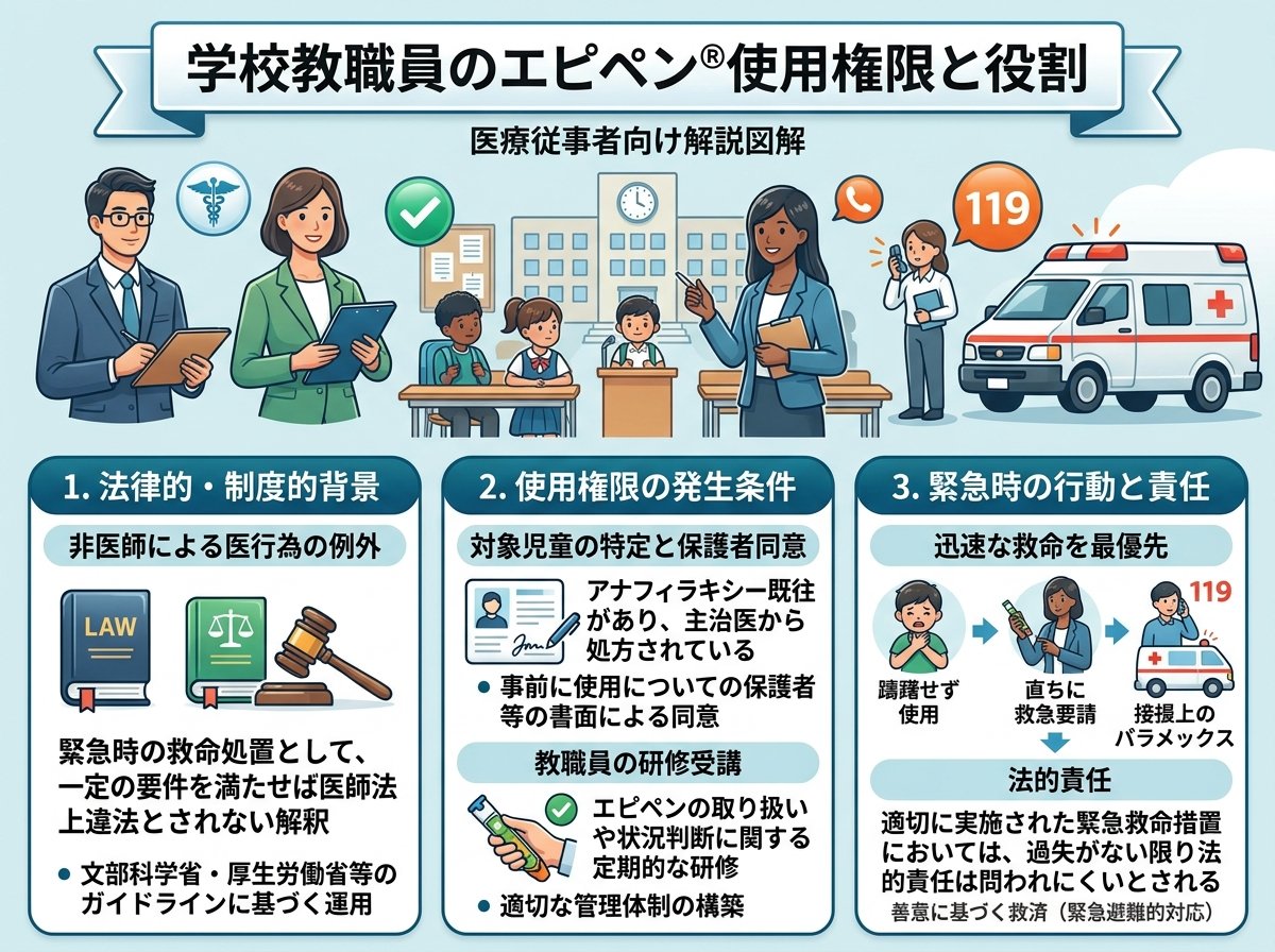 学校教職員のエピペン使用権限