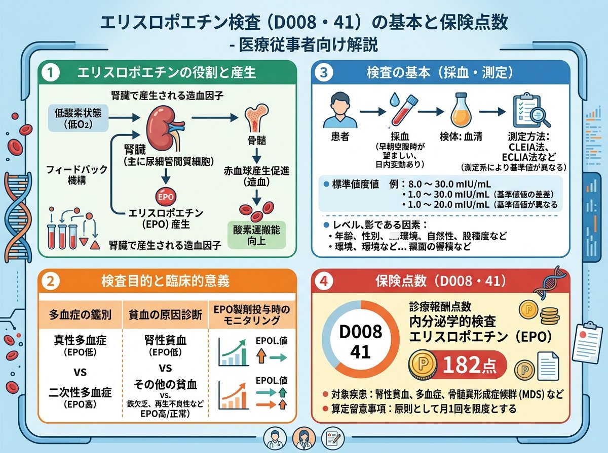エリスロポエチン検査(D008・41)の基本と保険点数