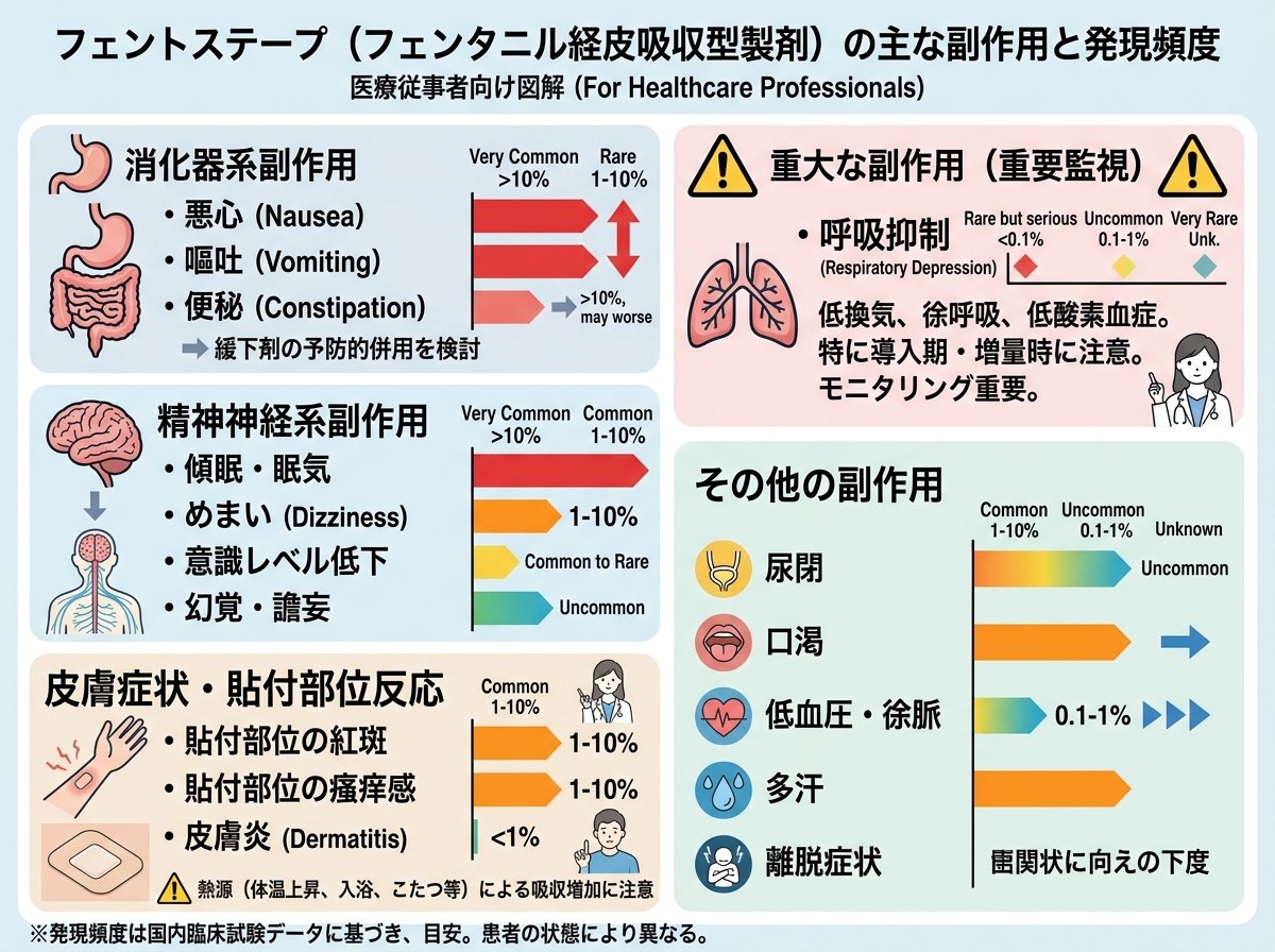 フェントステープの主な副作用と発現頻度