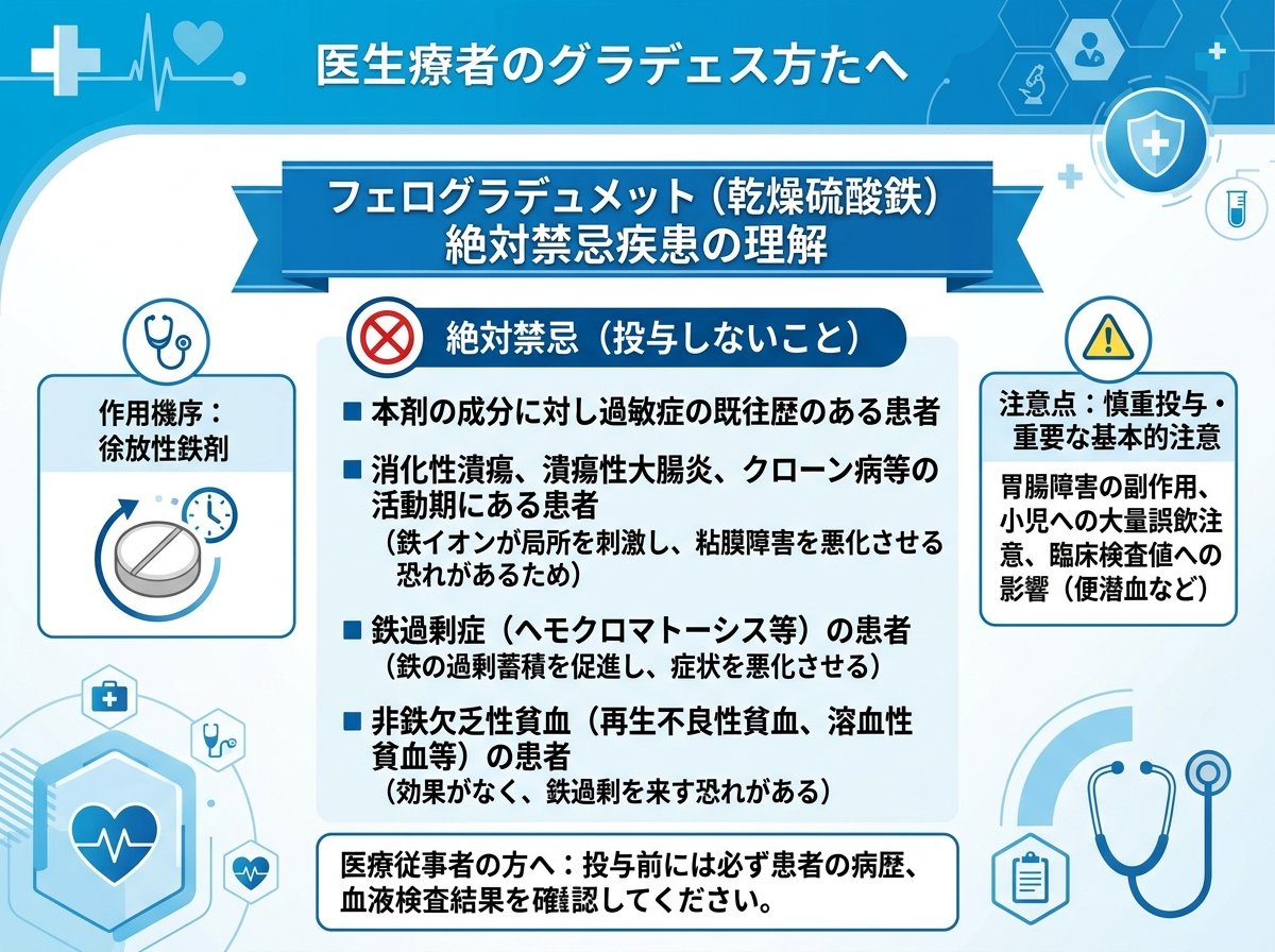 フェログラデュメット絶対禁忌疾患の理解
