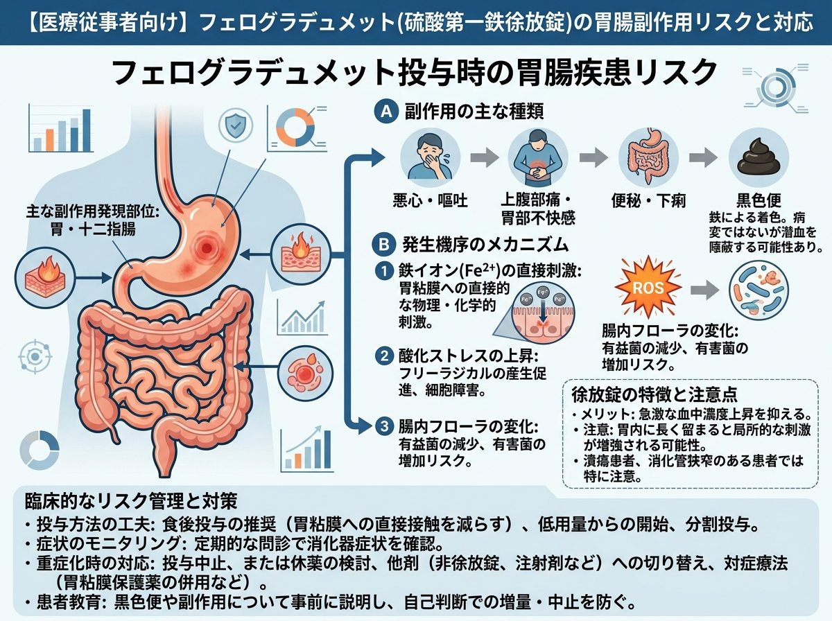 フェログラデュメット投与時の胃腸疾患リスク