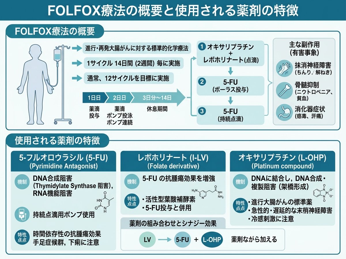 folfox療法の概要と使用される薬剤の特徴