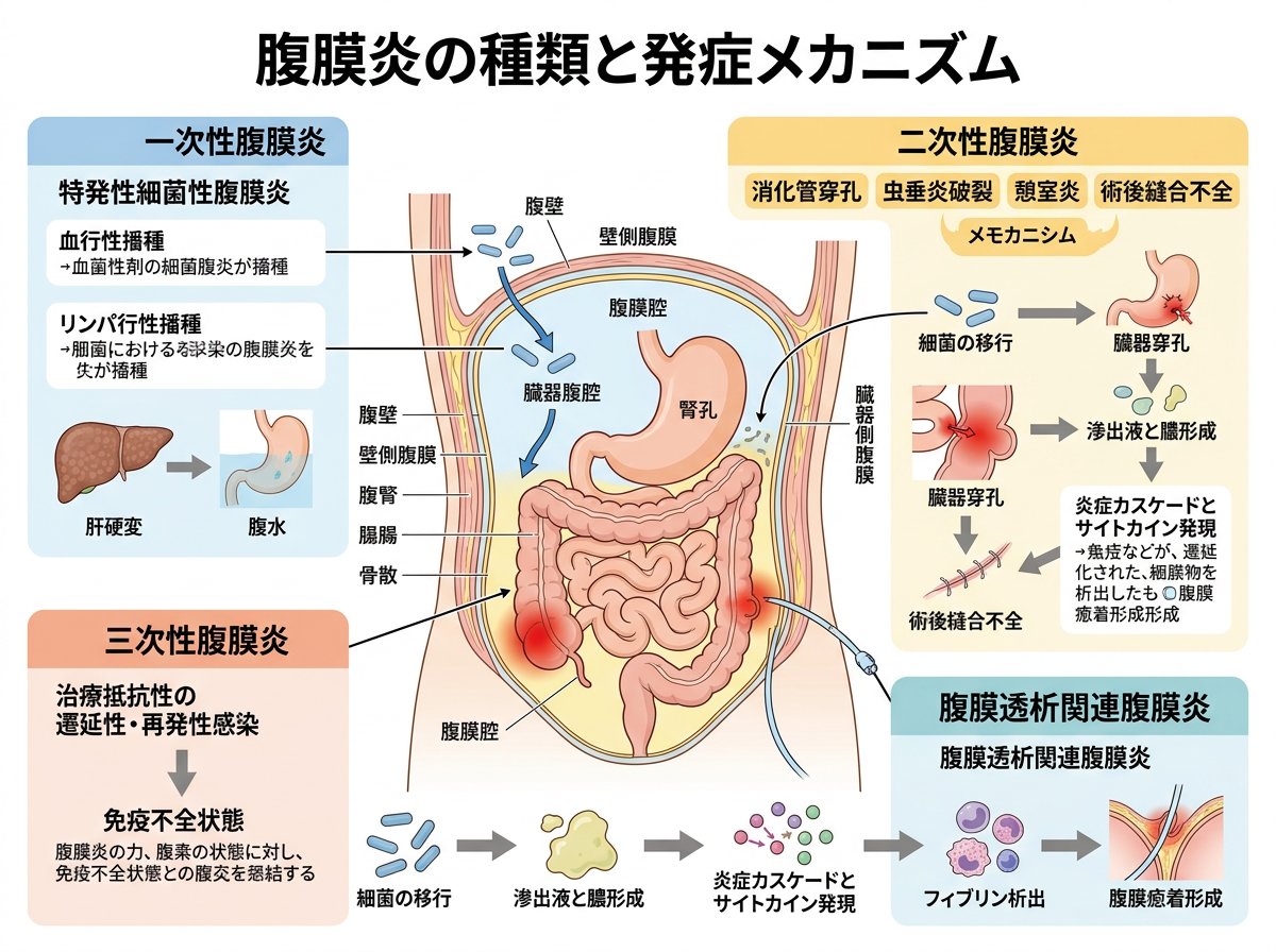 腹膜炎の症状と治療方法における急性と慢性の違い