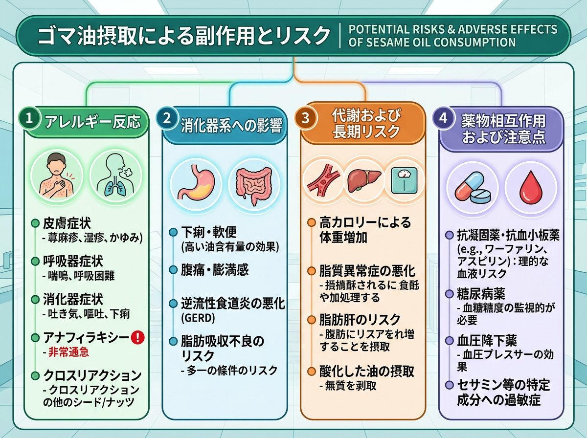 ゴマ油摂取による副作用とリスク