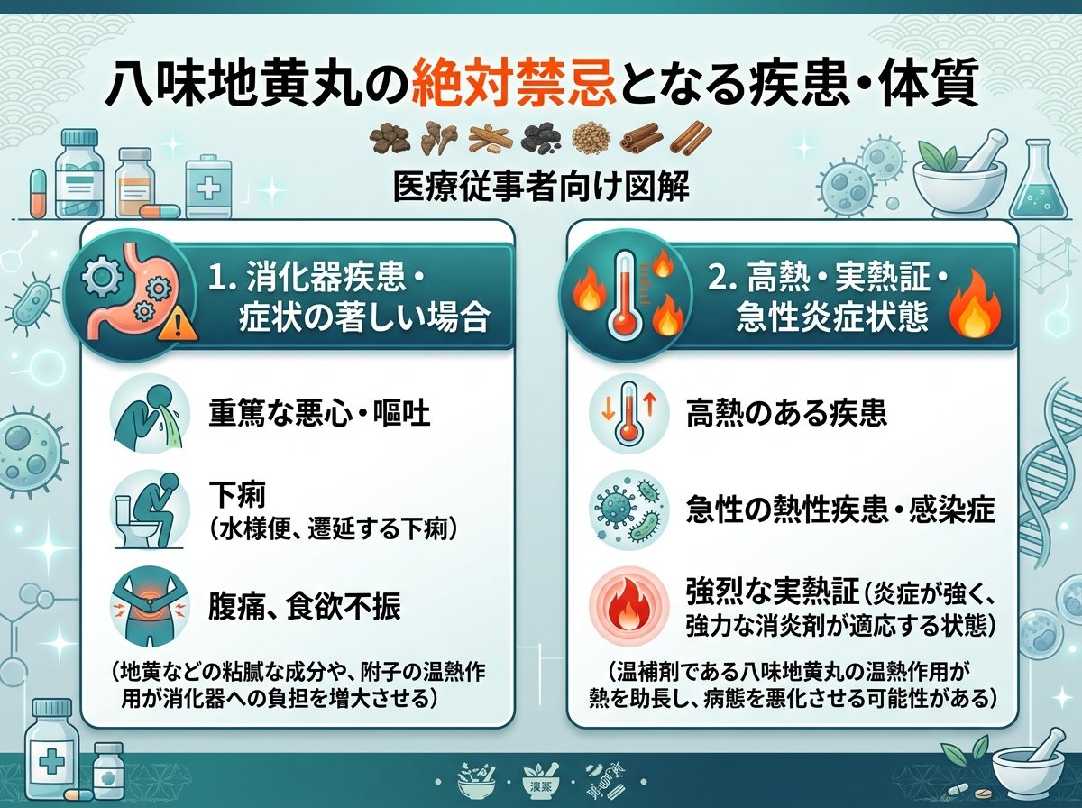 八味地黄丸の絶対禁忌となる疾患・体質