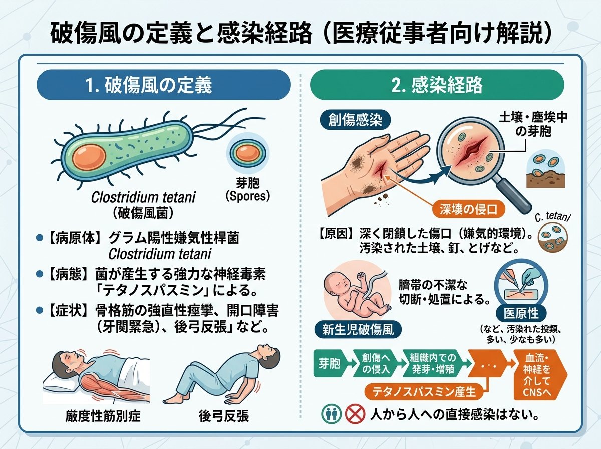 破傷風の定義と感染経路