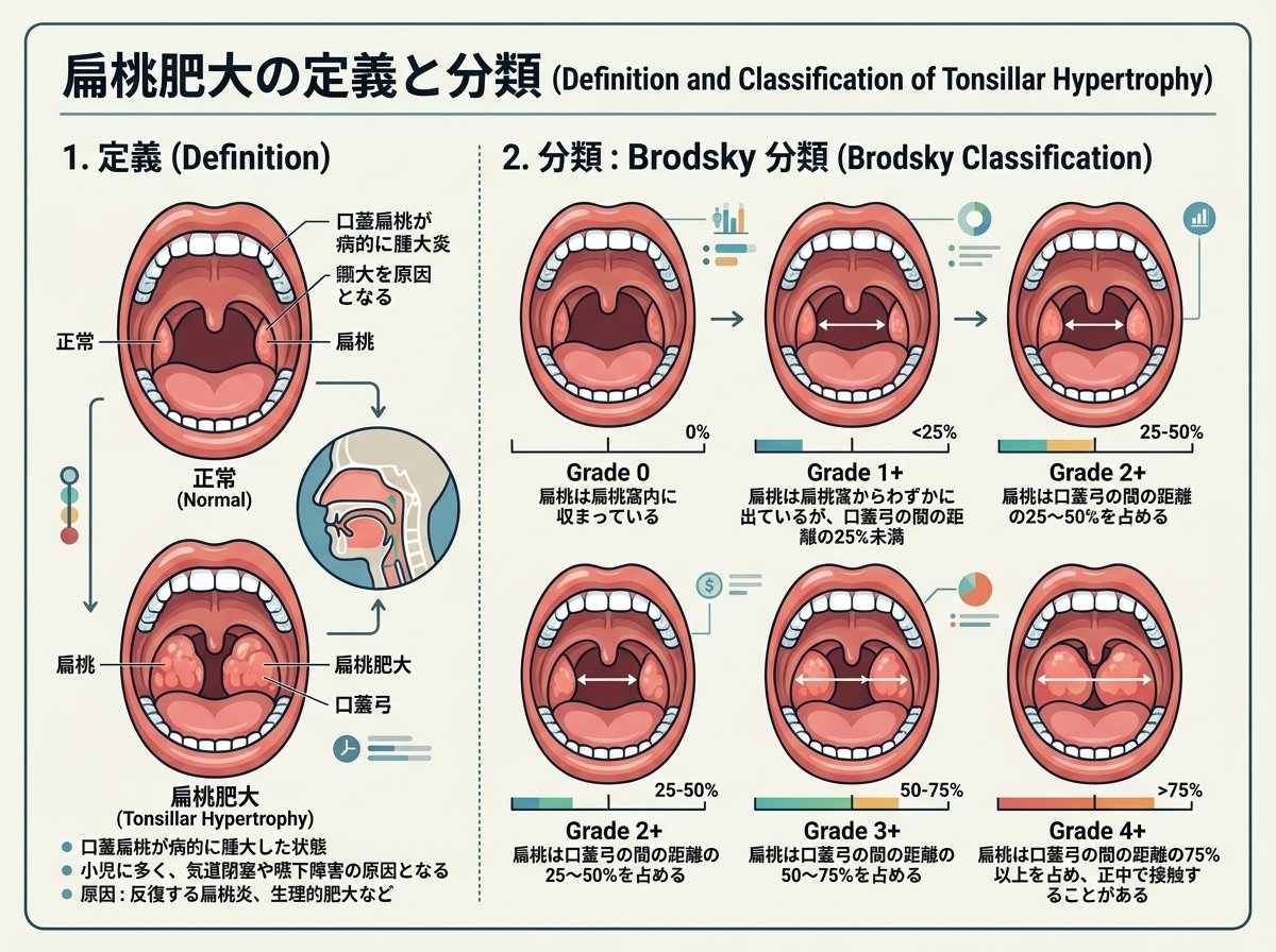 扁桃肥大の定義と分類について