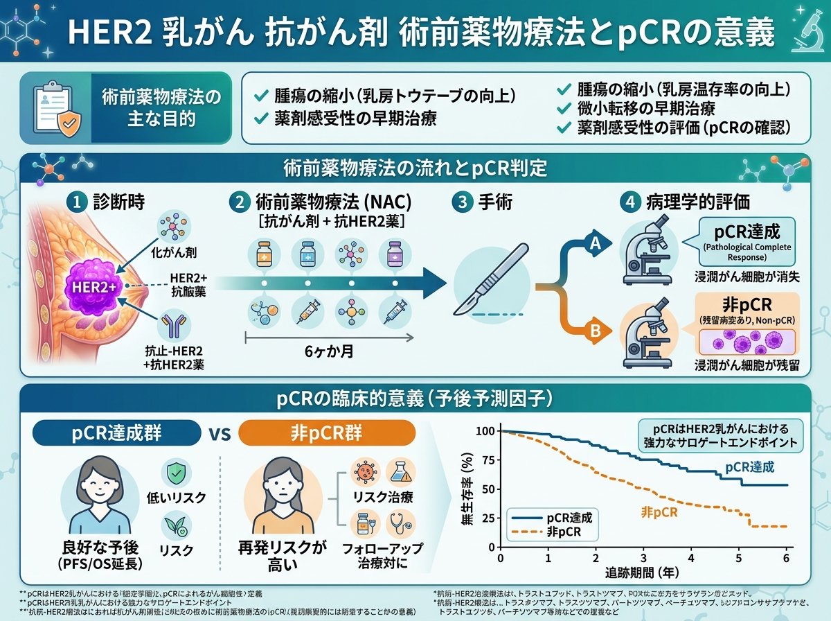 her2 乳がん 抗がん剤 術前薬物療法とpCRの意義