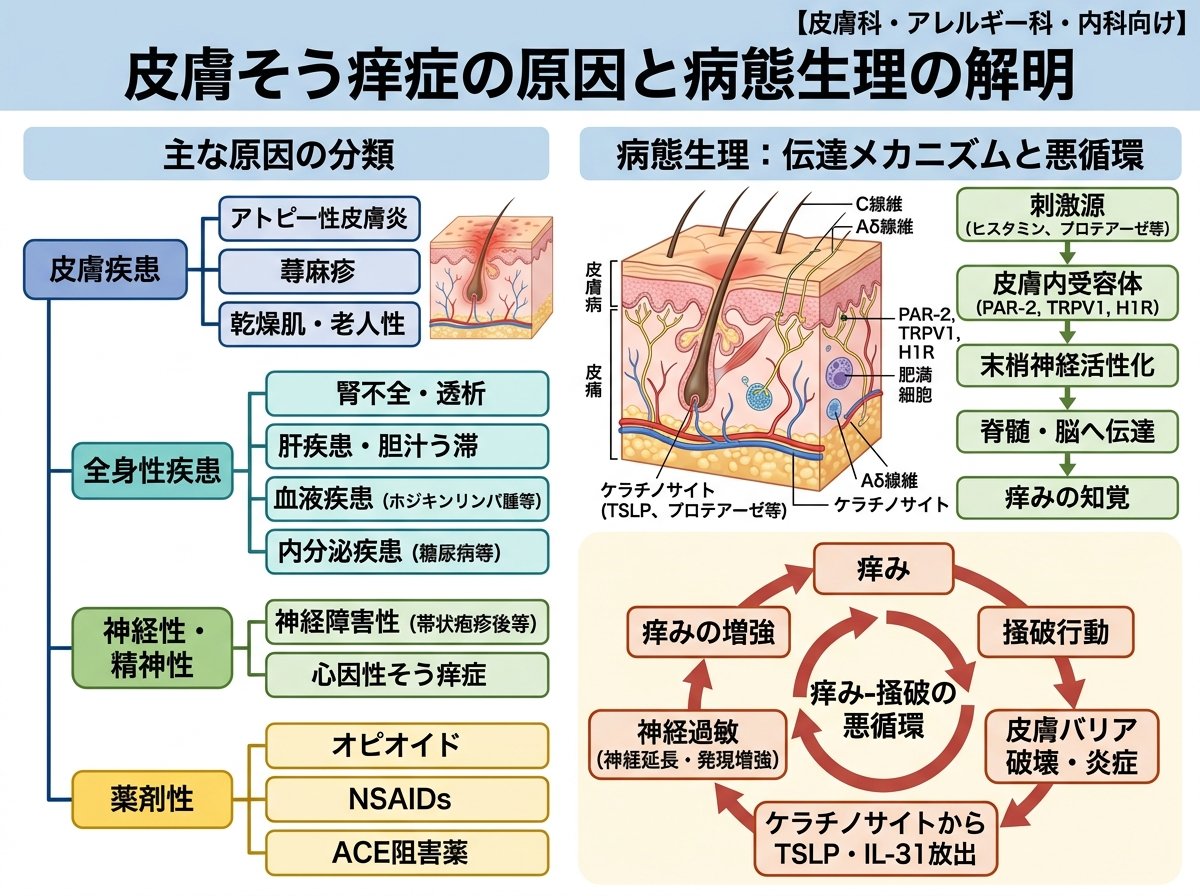 皮膚そう痒症の原因と病態生理の解明