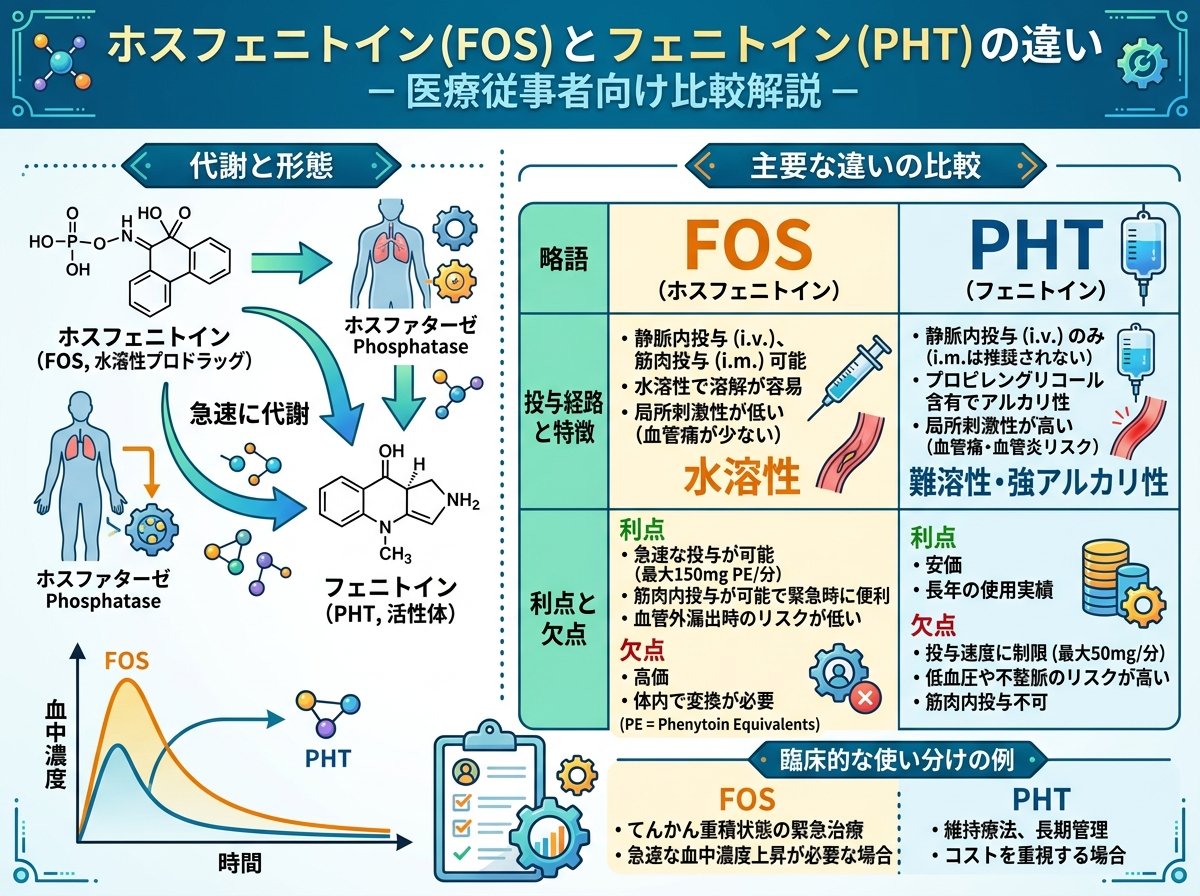 ホスフェニトイン 略語 PHT FOS 違い