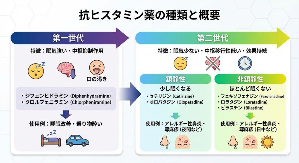 抗ヒスタミン薬の種類一覧