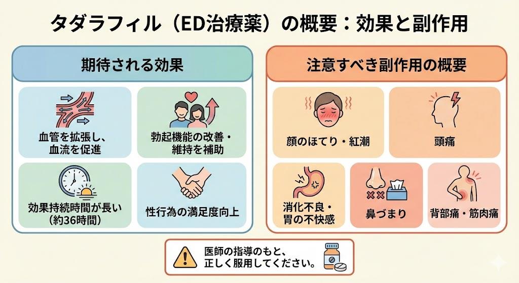 タダラフィルの効果と副作用
