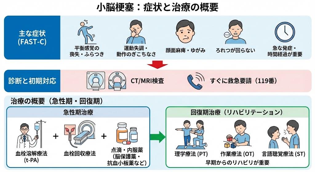 小脳梗塞の症状と治療方法