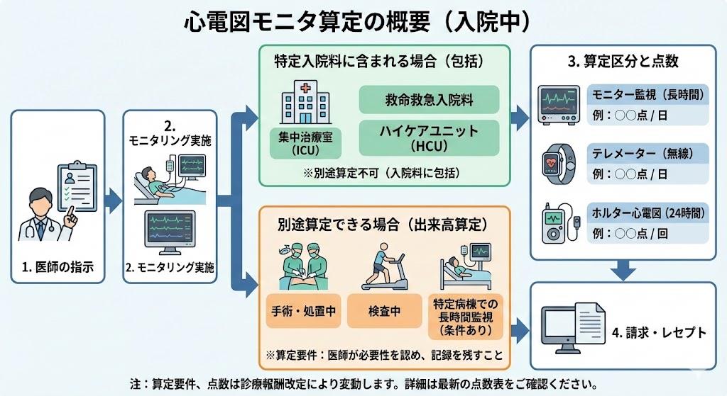 心電図モニタの算定