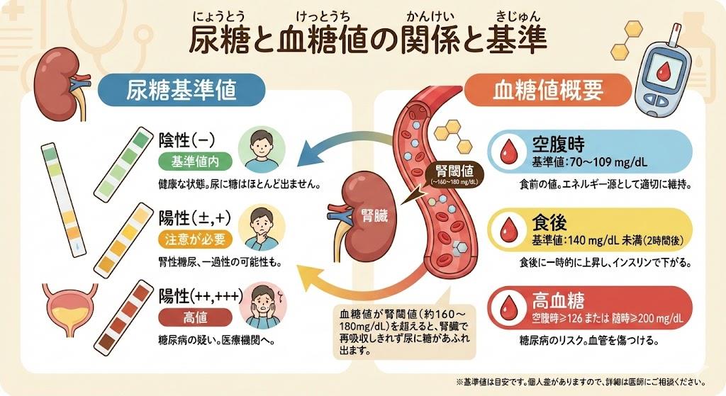 尿糖の基準値と血糖値