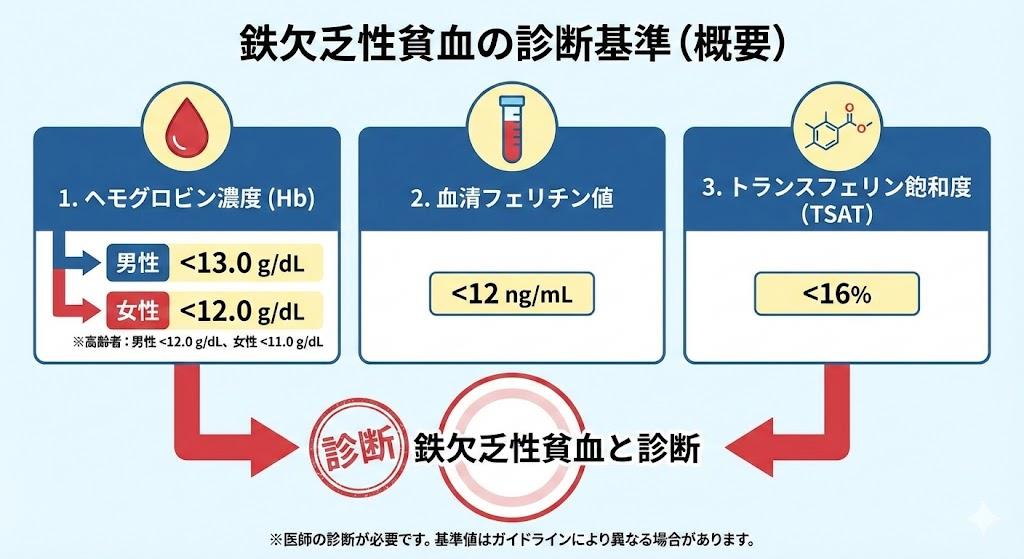 鉄欠乏性貧血の診断基準