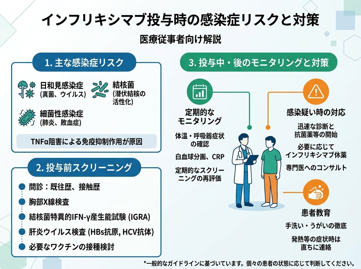 インフリキシマブ投与時の感染症リスクと対策