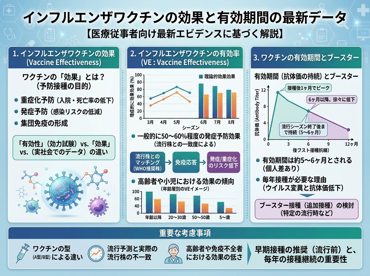 インフルエンザワクチンの効果と有効期間の最新データ