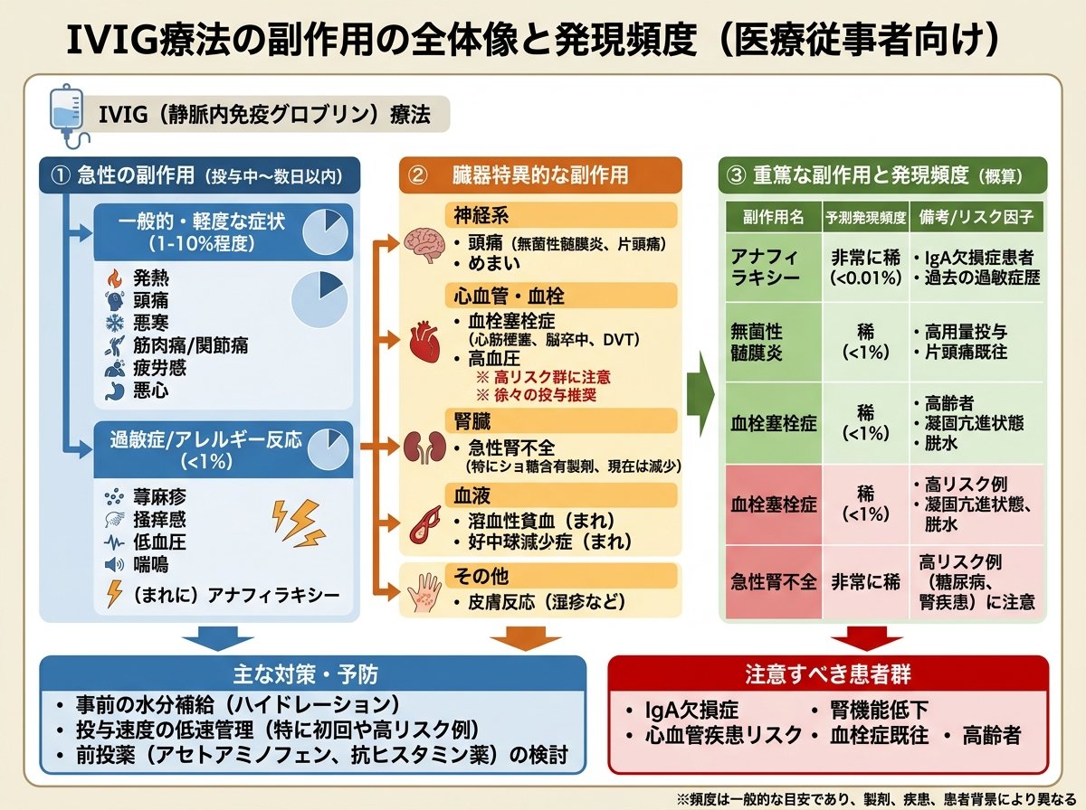 ivig療法の副作用の全体像と発現頻度